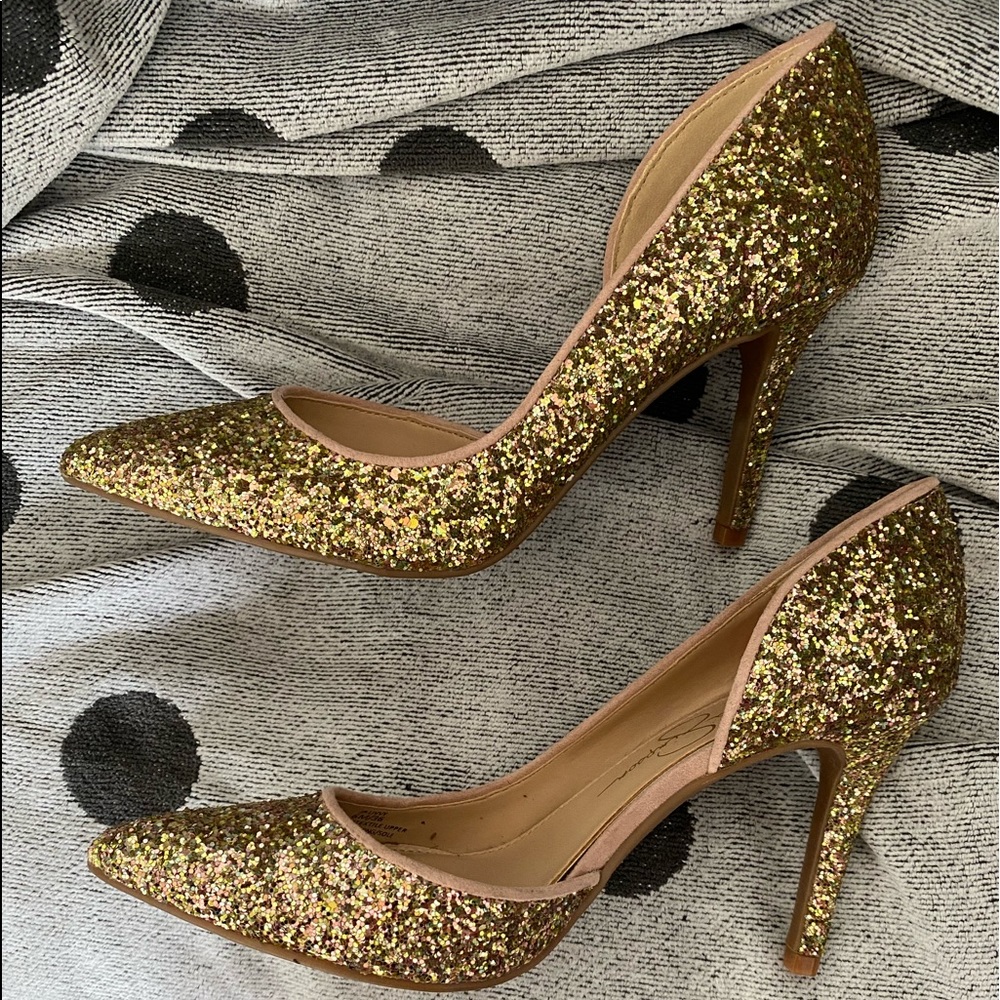 Jessica Simpson glitter heels size 6